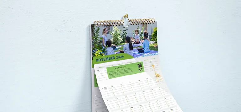 Wall Flip Calendar For A School